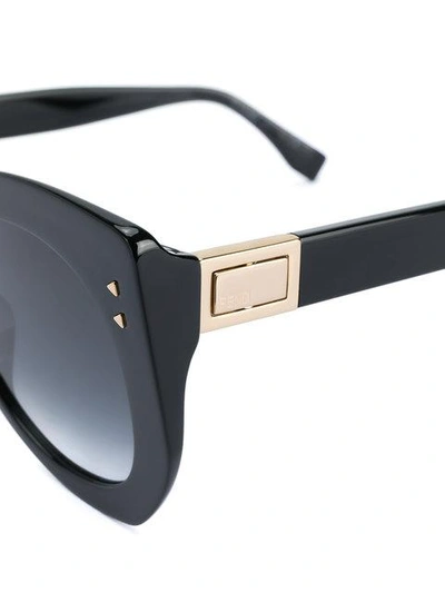 Shop Fendi Peekaboo Sunglasses In Black