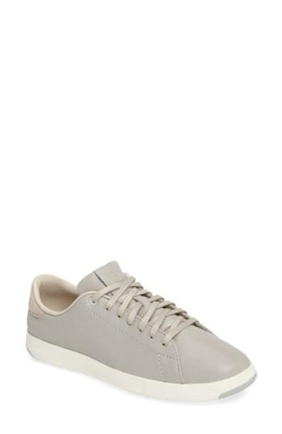 Shop Cole Haan Grandpro Tennis Shoe In Silver Leather