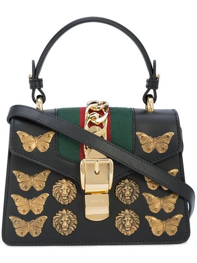 Shop Gucci Sylvie Animal Studs Mini Bag