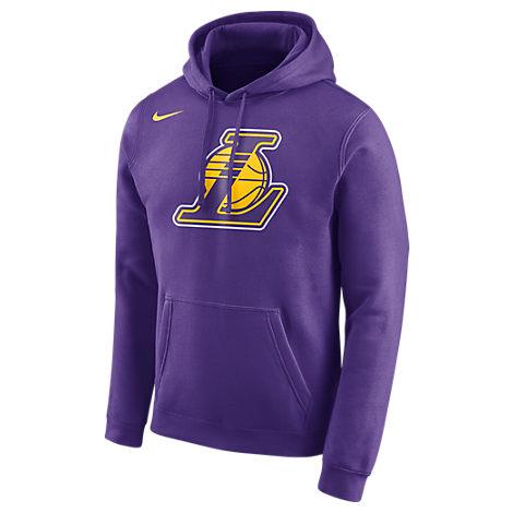 Nike Men's Los Angeles Lakers Nba Club Logo Fleece Hoodie, Purple ...