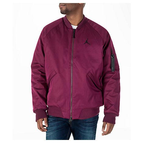 Nike Men S Air Jordan Wings Ma 1 Bomber Jacket Blue Modesens