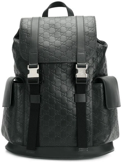 Gucci Signature Backpack In Black