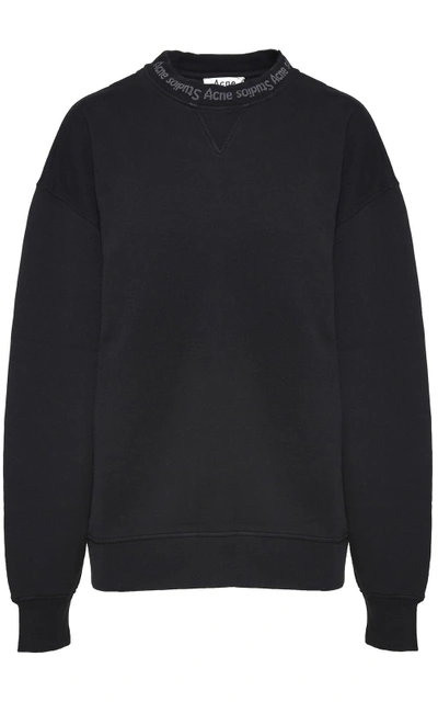 Shop Acne Studios Yana Cotton-jersey Sweatshirt In Nero