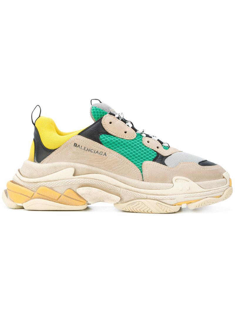 Baskets triple s en cuir Balenciaga Orange taille 39 EU en