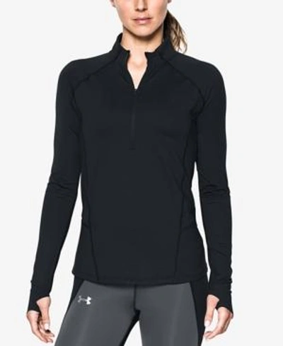 Shop Under Armour Run True Half-zip Training Top In Black