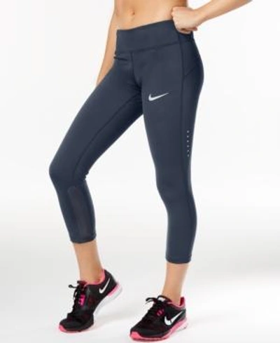Nike Power Epic Run Compression Cropped Leggings In Thunder Blue | ModeSens