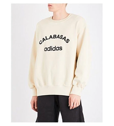 Shop Yeezy Season 5 Calabasas Adidas Cotton-jersey Sweatshirt In Jupiter