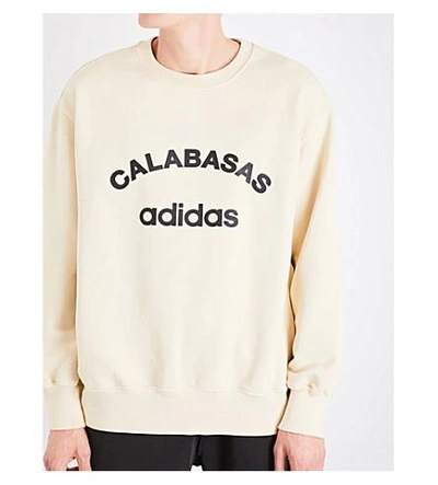 Shop Yeezy Season 5 Calabasas Adidas Cotton-jersey Sweatshirt In Jupiter