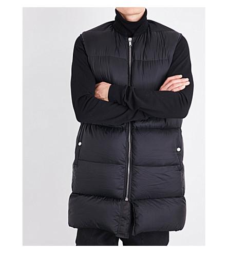 Rick Owens Oversized Quilted Down And Feather-blend Gilet In Black ...