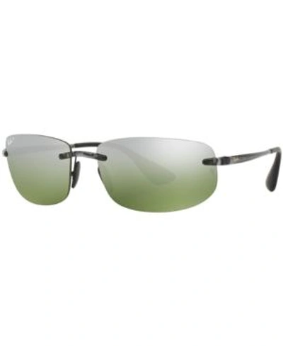 Shop Ray Ban Ray-ban Polarized Sunglasses, Rb4254 In Grey/green Mirror Polar