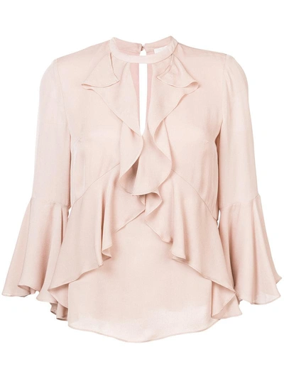 Shop Cinq À Sept Flared Fitted Blouse