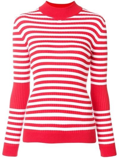 Shop Courrèges Striped Knitted Top