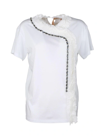 Shop N°21 Embellished T-shirt In White