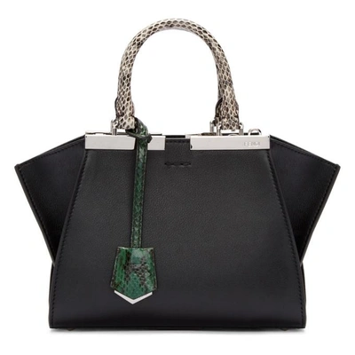 Shop Fendi Black Mini 3jours Tote In 9qn Black