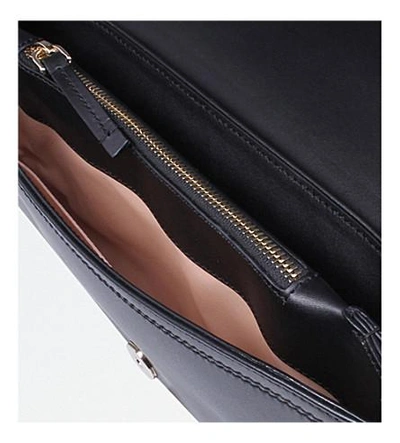 Shop Roger Vivier Keep It Viv' Leather Envelope Clutch In Black