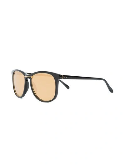 Shop Linda Farrow Wire Detail Sunglasses In Black