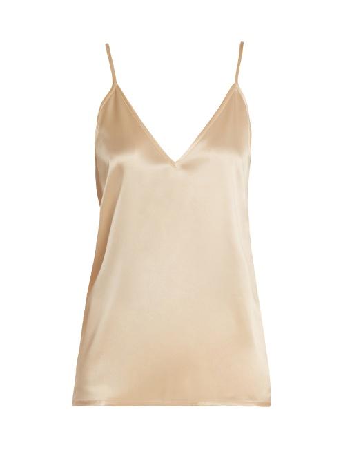 gold satin cami top