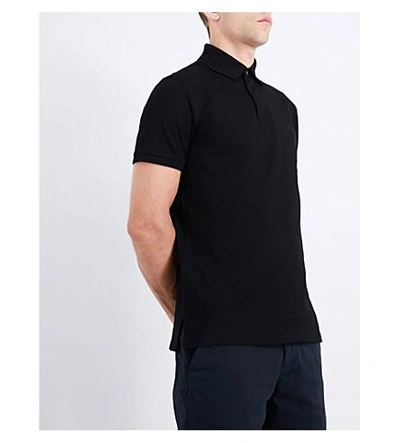 Shop Ralph Lauren Regular-fit Cotton-piqué Polo Shirt In Classic Black