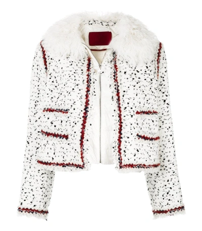 Shop Moncler White Nynke Jacket