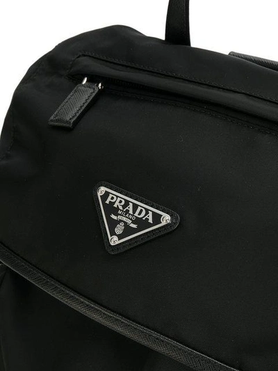 Shop Prada Vela Backpack In Black