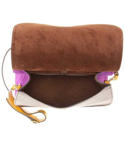 Shop Mulberry Brimley Leather Shoulder Bag In Camel