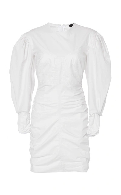 Shop Isabel Marant May Puff Sleeve Dress In White