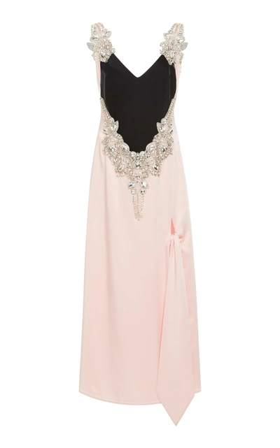 Shop Christopher Kane Diamond Satin Cami Dress In Multi