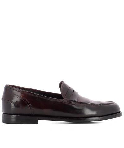 Shop Alberto Fasciani Bordeaux Leather Loafers In Red