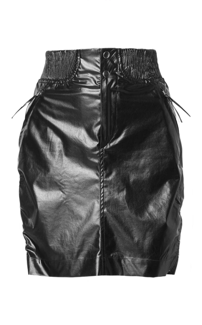 Shop Isabel Marant Amel Mini Silk Skirt In Black