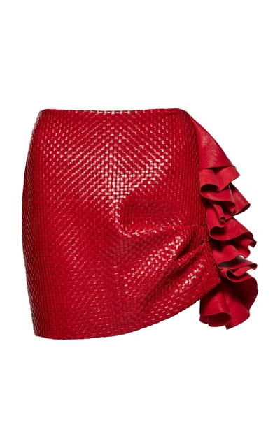 Shop Magda Butrym Boca Red Skirt
