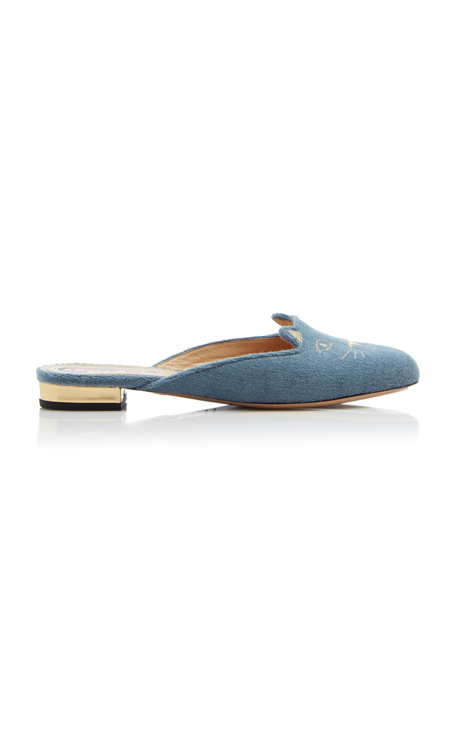 Charlotte Olympia Kitty Slipper In Blue | ModeSens