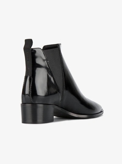 Shop Acne Studios Ladies Black Leather Jensen Ankle Boots, Size: 40