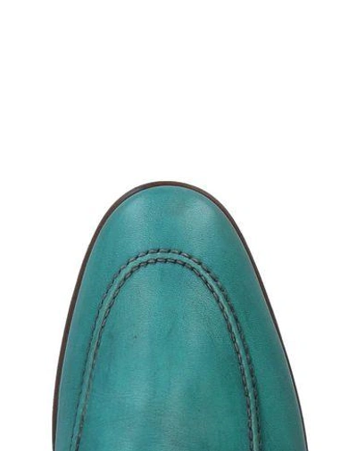 Shop A.testoni Loafers In Turquoise