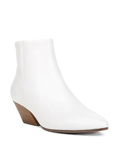 Shop Vince Women's Vaughn Leather Booties In Optic White