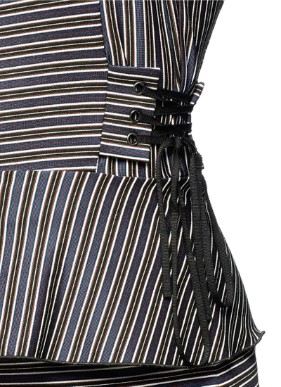 Shop Tome Lace-up Corset Waist Stripe Jersey Top