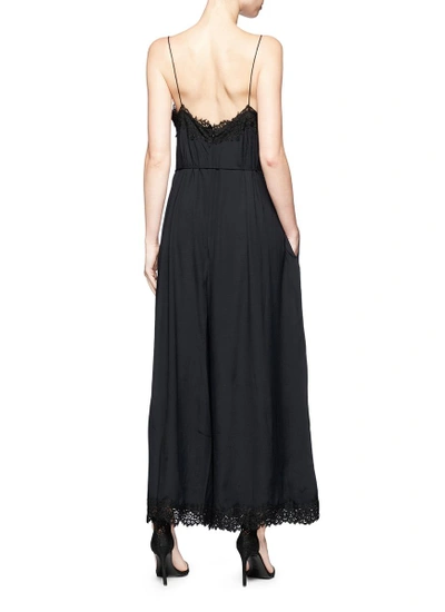 Zimmermann Lace Trim Crepe Jumpsuit