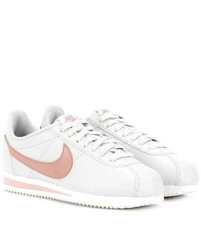 Shop Nike Classic Cortez Leather Sneakers In Ltloee
