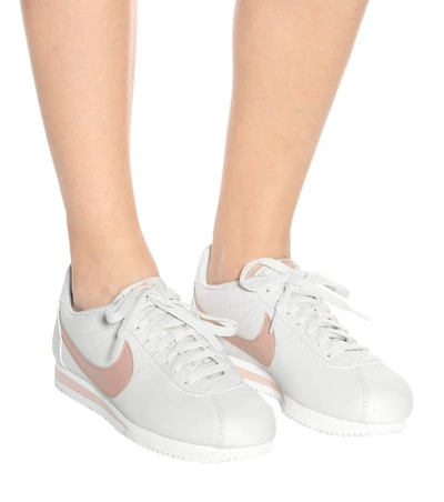 Shop Nike Classic Cortez Leather Sneakers In Ltloee