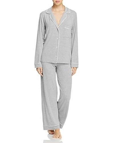 Shop Eberjey Gisele Boxed Pj Set In Light Heather Gray/blush