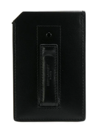 Shop Saint Laurent Fragments Cardholder In Black