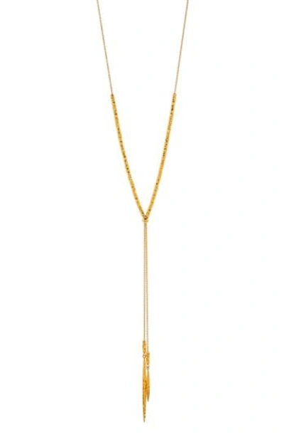 Shop Gorjana Laguna Adjustable Lariat Necklace In Gold