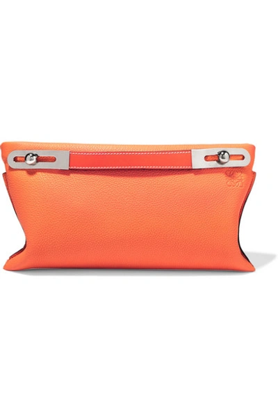 Shop Loewe Missy Small Textured-leather Clutch