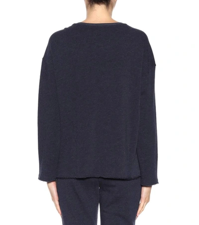 Shop Atm Anthony Thomas Melillo Cotton-blend Top In Blue