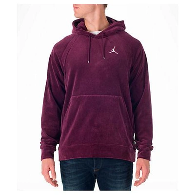 Nike Men s Air Jordan Velour Hoodie Red ModeSens