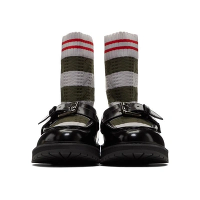 Shop Fendi Black Scuba Sock Loafers