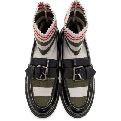 Shop Fendi Black Scuba Sock Loafers