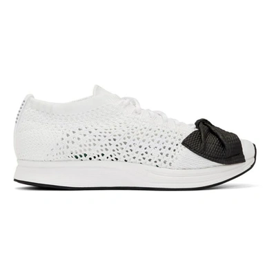 Shop Comme Des Garçons White Nike Edition Customized Racer Sneakers