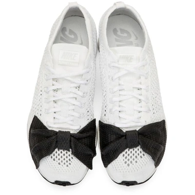 Shop Comme Des Garçons White Nike Edition Customized Racer Sneakers