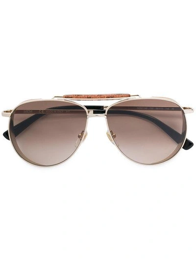 Shop Mcm Aviator Sunglasses - Metallic
