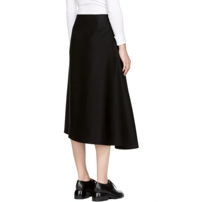 Studio Nicholson Black Wool Kilt Wrap Skirt | ModeSens
